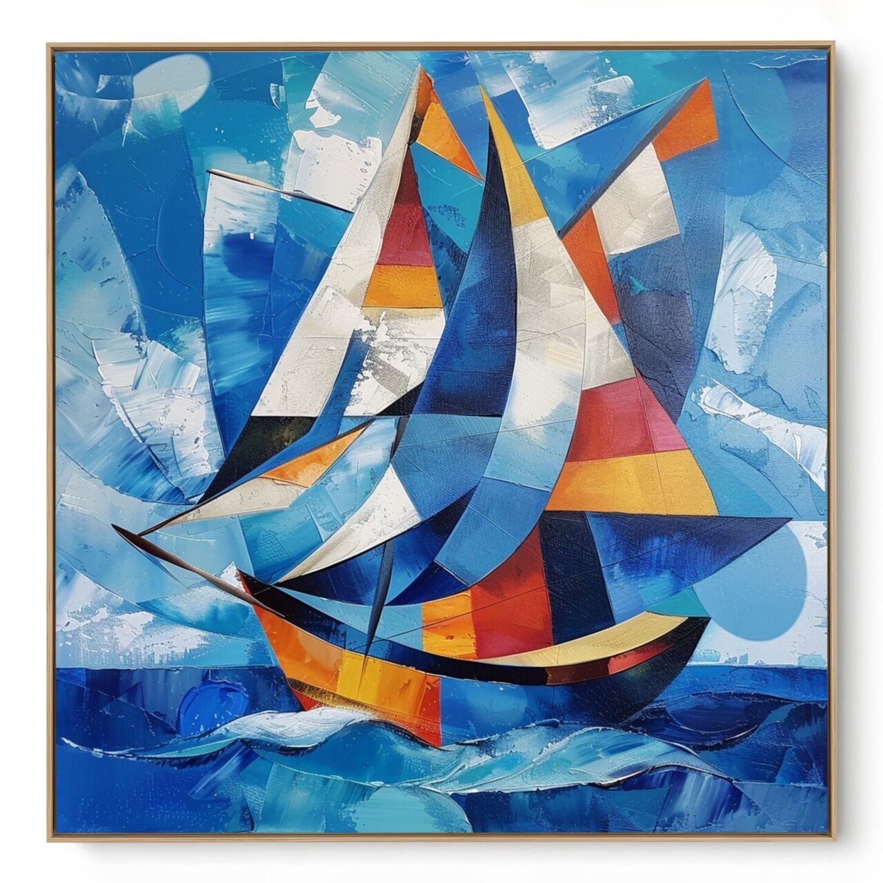 Quadro Decorativo Barco Mosaico I
