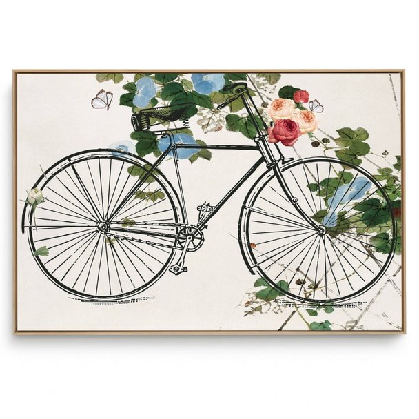 Quadro Decorativo Bike Flores