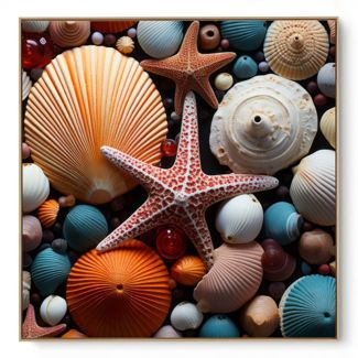 Quadro Decorativo Conchas Mix II
