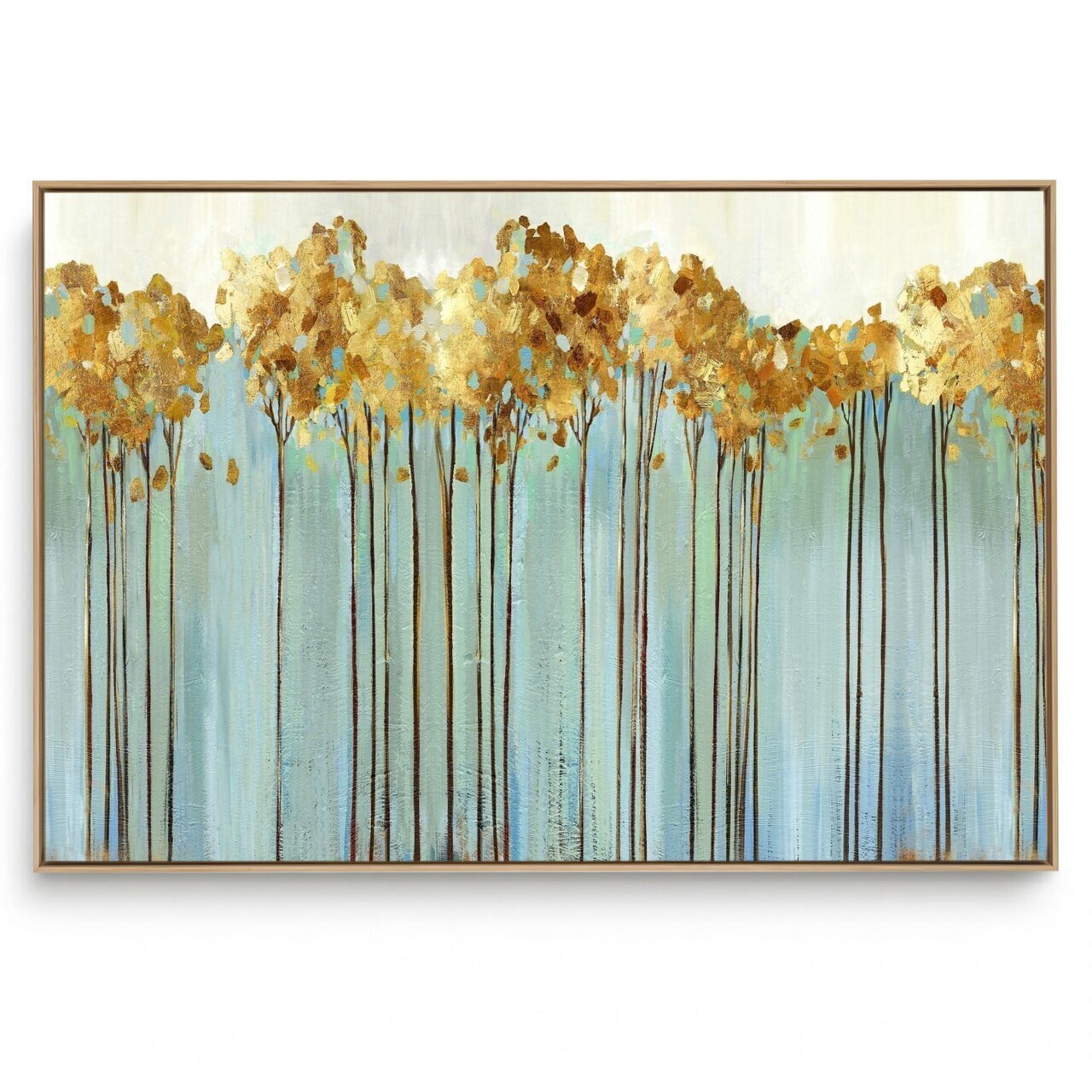 Quadro Decorativo Abstrato Line Dourado H