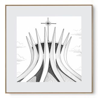 Quadro Decorativo Serie Cidades Brasileiras Brasilia I