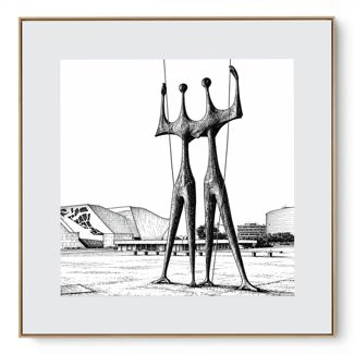 Quadro Decorativo Serie Cidades Brasileiras Brasilia II