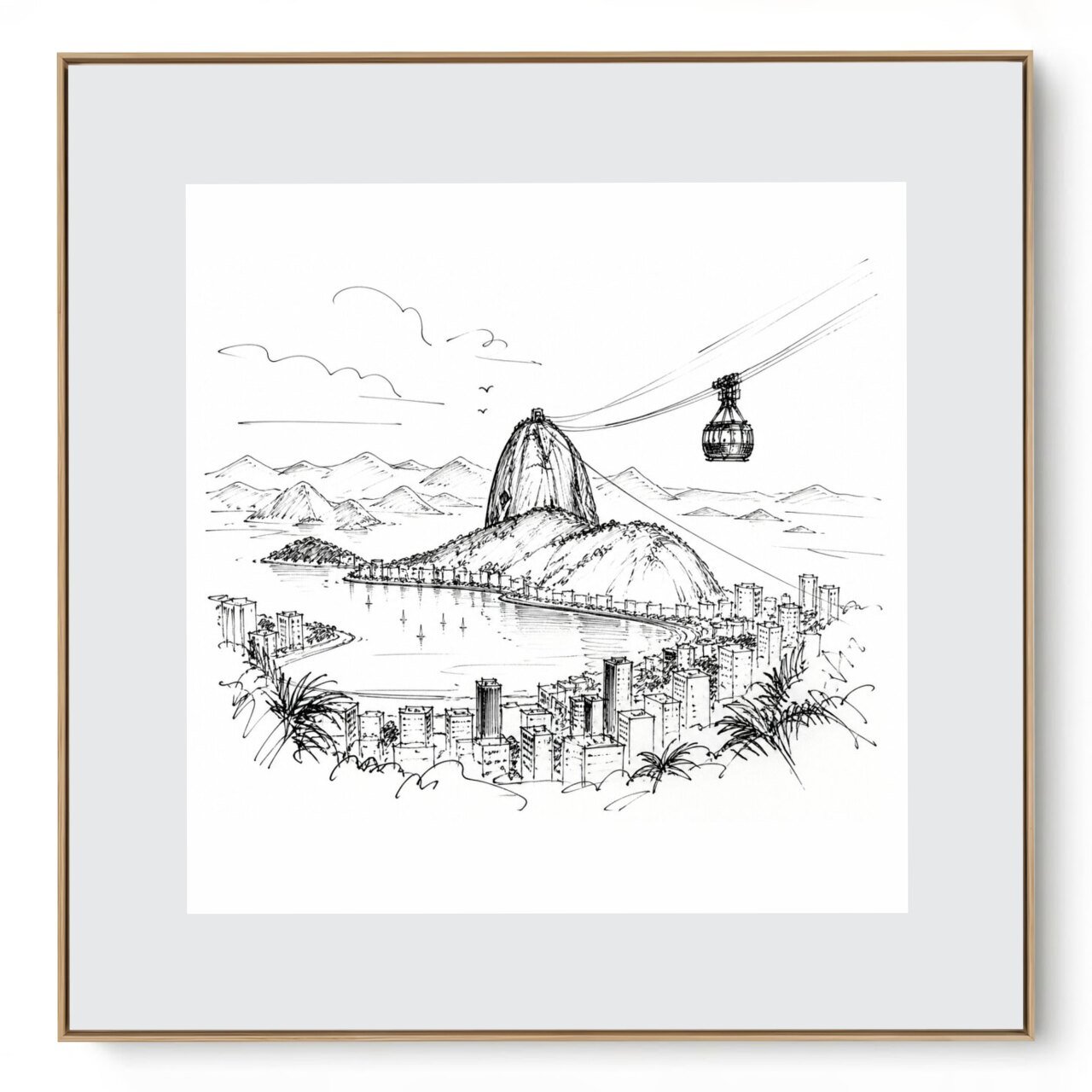 Quadro Decorativo Serie Cidades Brasileiras Rio I