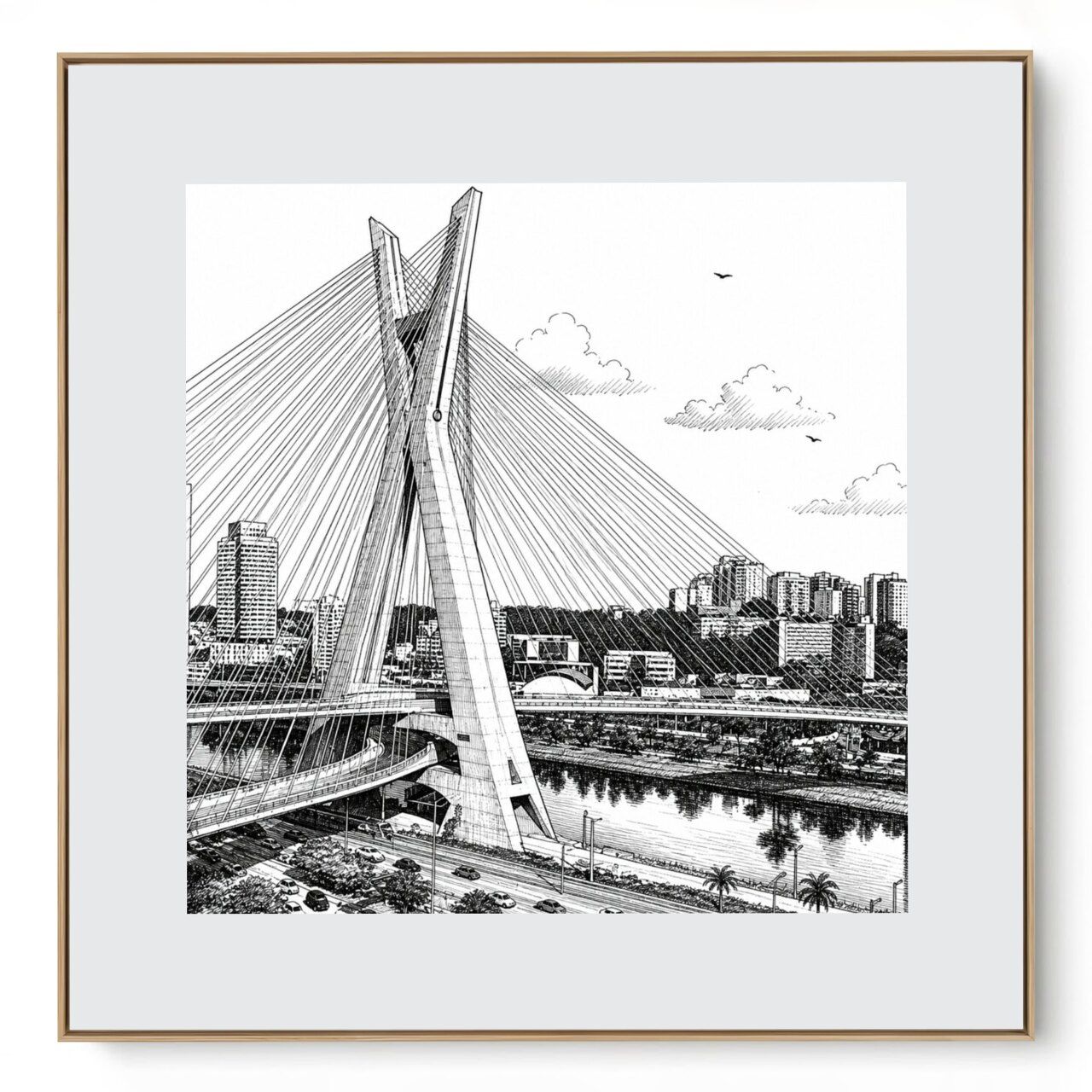 Quadro Decorativo Serie Cidades Brasileiras Sampa