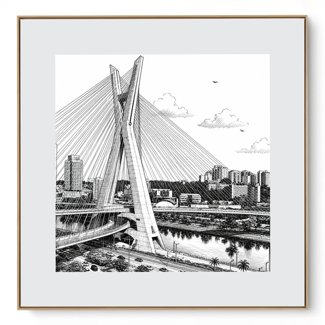 Quadro Decorativo Serie Cidades Brasileiras Sampa