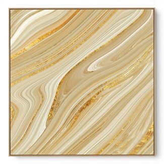 Quadro Decorativo Abstrato Estilo Dourado II