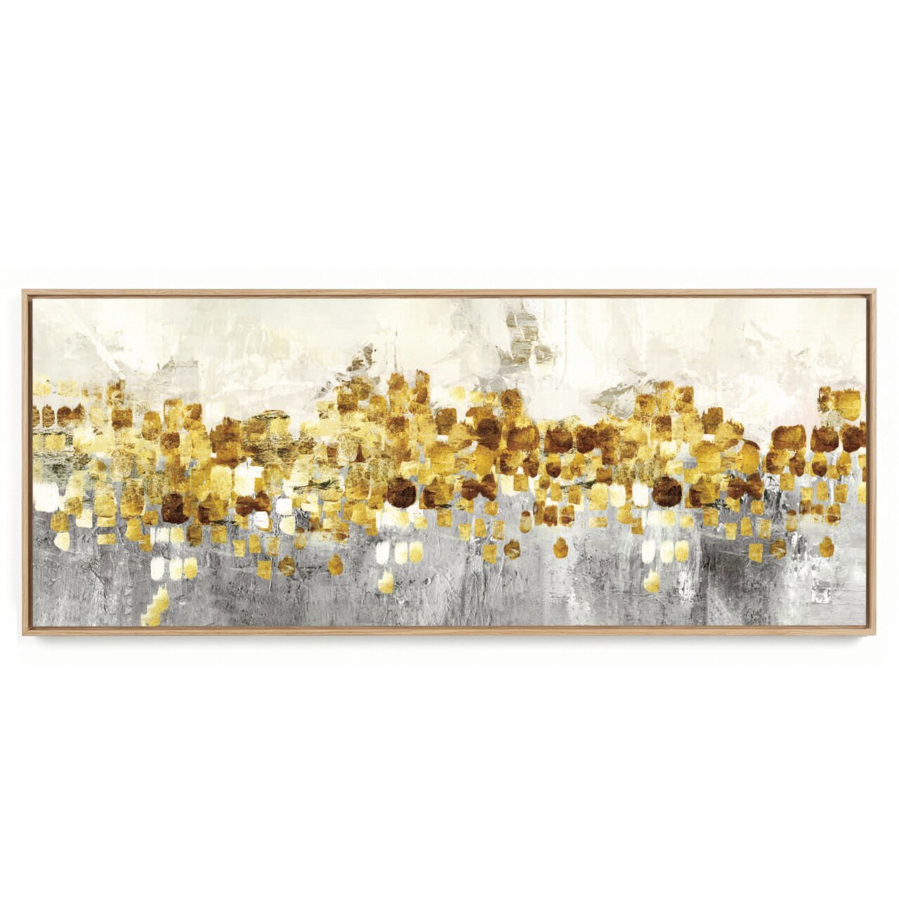 Quadro Decorativo Panorâmico Efeito Ouro