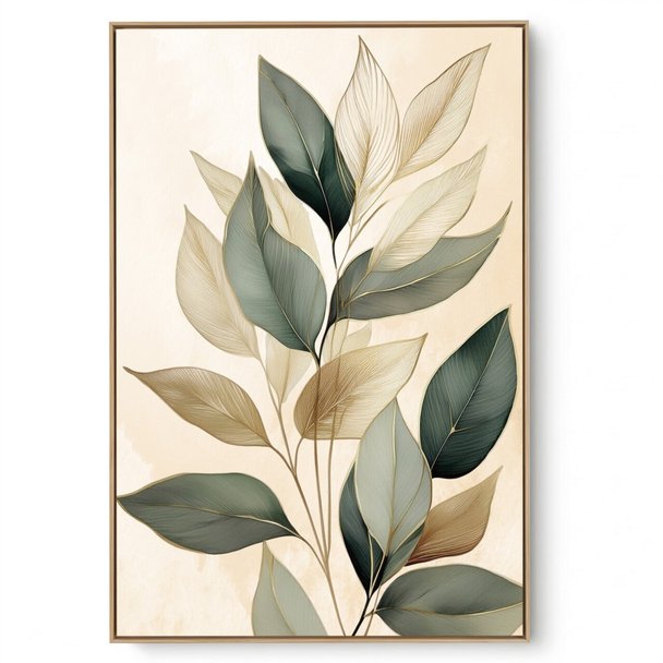 Quadro Decorativo Folhas Estilizadas I