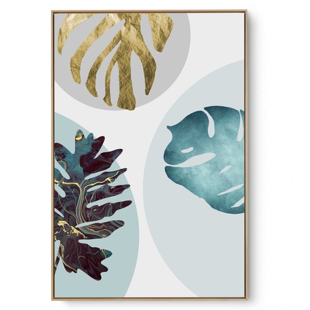 Quadro Decorativo Folhas Az