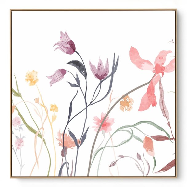 Quadro Decorativo Flores Aqua I