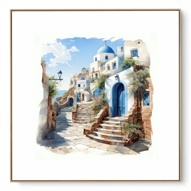 Quadro Decorativo Grécia Arte I