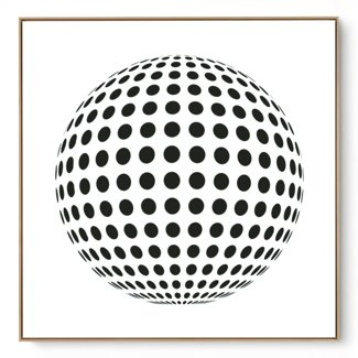 Quadro Decorativo Abstrato Geométrico Globo fundo branco
