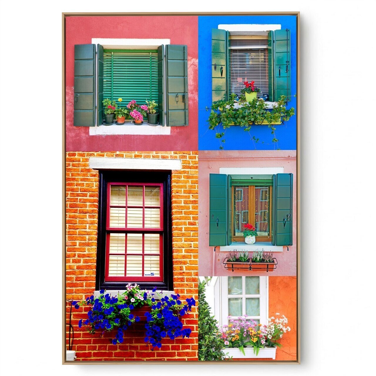 Quadro Decorativo Janelas Floridas II