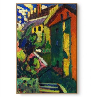 Quadro Decorativo Reprodução Pintores - Kandinsky Castelo Murnau