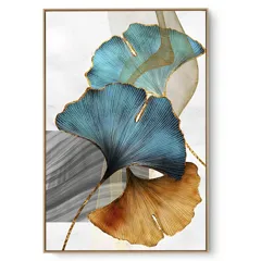Quadro Decorativo Leque Dourado I