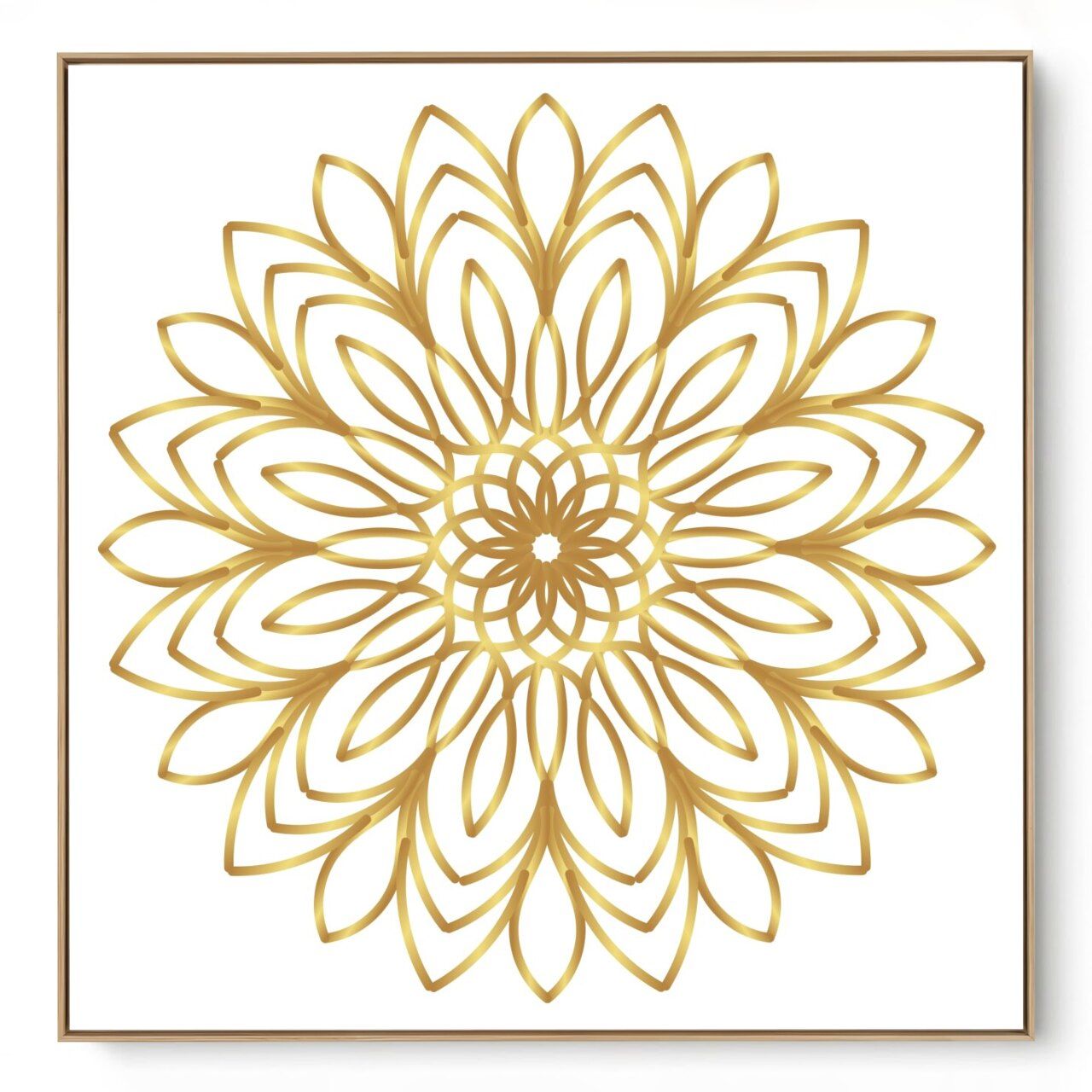 Quadro Decorativo Mandala Dourada II