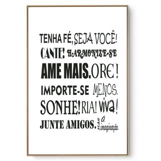 Quadro Decorativo Tenha Fé