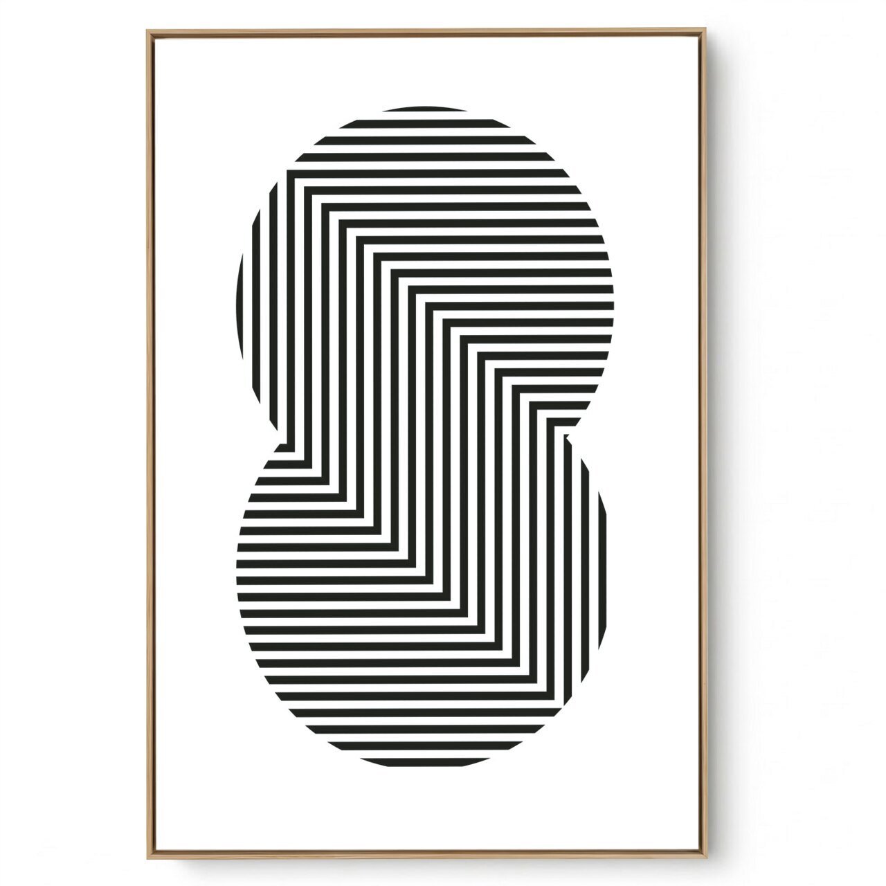 Quadro Decorativo Abstrato Linear Fundo Branco