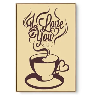 Quadro Decorativo Love Coffee