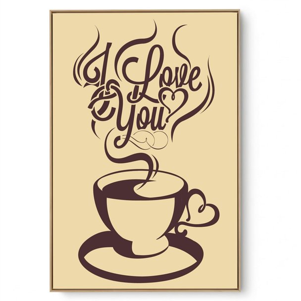 Quadro Decorativo Love Coffee