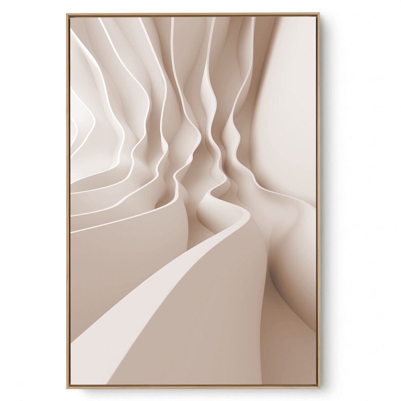 Quadro Decorativo Onda Bege V