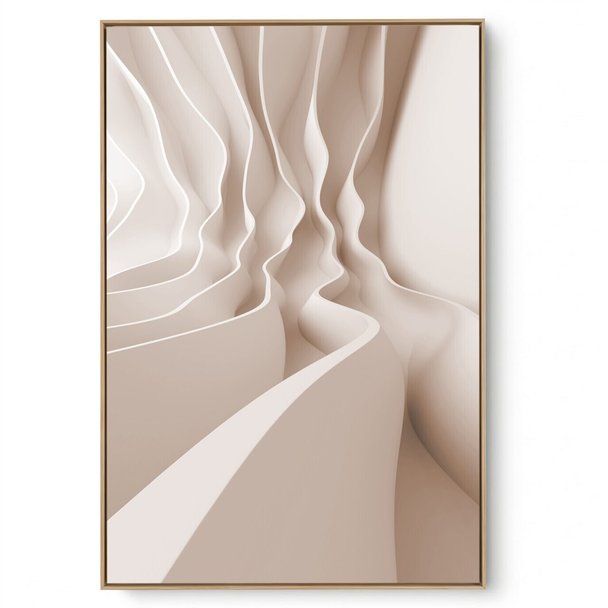 Quadro Decorativo Onda Bege V