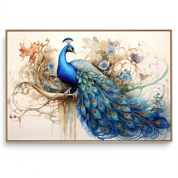 Quadro Decorativo Pavão IV