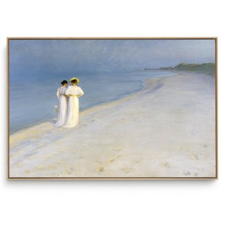 Quadro Decorativo Reprodução Pintores - Peder Severin Kroyer - Noite de Verão em Skagen I