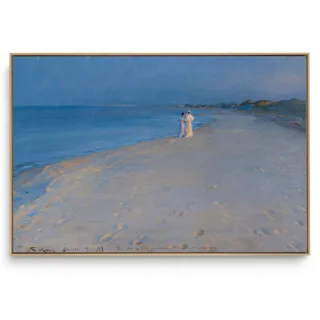Quadro Decorativo Reprodução Pintores - Peder Severin Kroyer - Noite de Verão em Skagen III