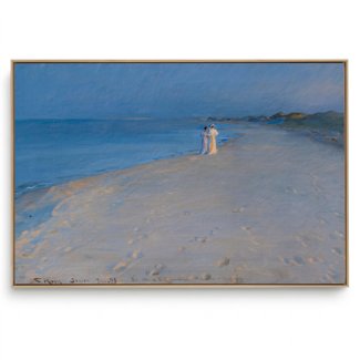 Quadro Decorativo Reprodução Pintores - Peder Severin Kroyer - Noite de Verão em Skagen III
