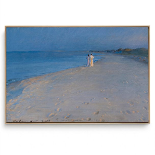 Quadro Decorativo Reprodução Pintores - Peder Severin Kroyer - Noite de Verão em Skagen III