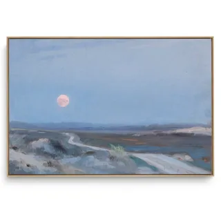 Quadro Decorativo Reprodução Pintores - Peder Severin Kroyer - Paisagem de Stenbjerg Com Lua