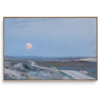 Quadro Decorativo Reprodução Pintores - Peder Severin Kroyer - Paisagem de Stenbjerg Com Lua