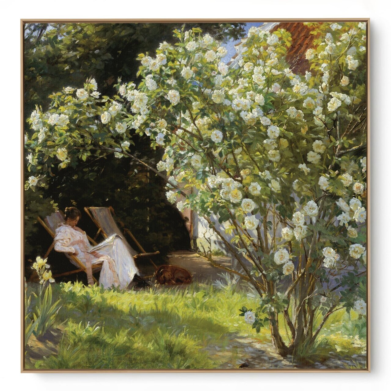 Quadro Decorativo Reprodução Pintores - Peder Severin Kroyer - Rosas