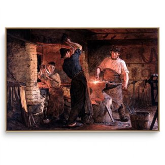 Quadro Decorativo Reprodução Pintores - Peder Severin Kroyer - Três Ferreiros em Hornbaek