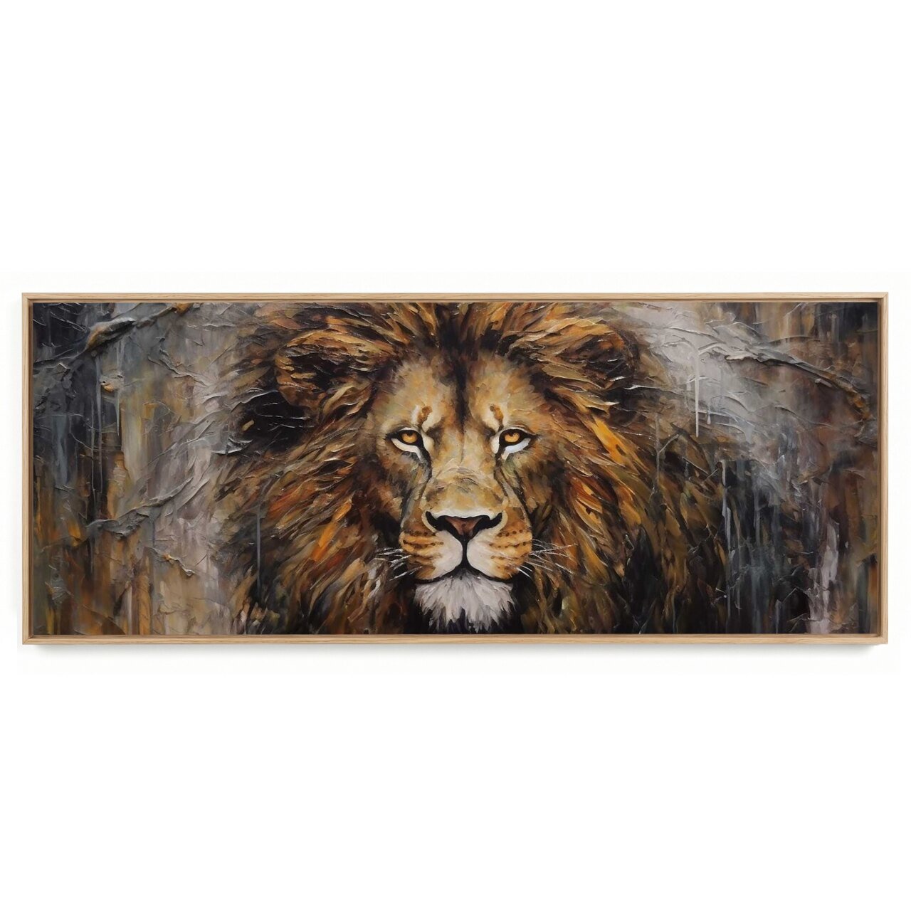 Quadro Decorativo Panorâmico Leão Arte