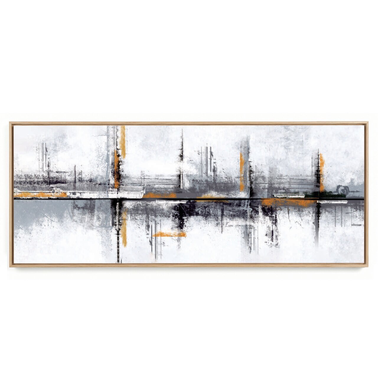 Quadro Decorativo Panorâmico Abs Tons de Cinza