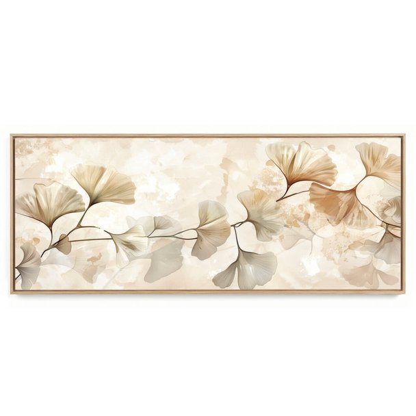 Quadro Decorativo Panorâmico Folha Leque