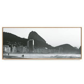 Quadro Decorativo Panorâmico Rio Por Do Sol P e B