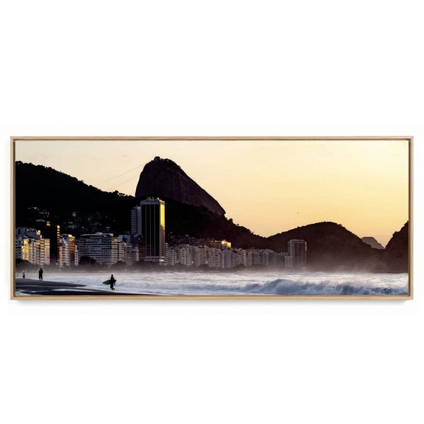 Quadro Decorativo Panorâmico Rio Por Do Sol