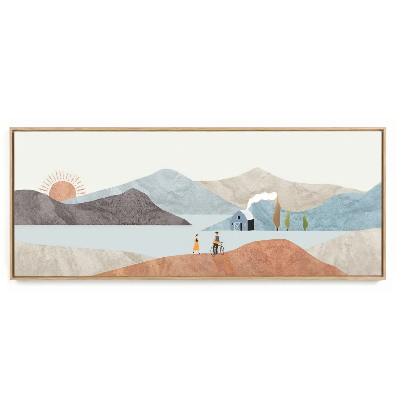 Quadro Decorativo Panorâmico Paisagem Minimalista I