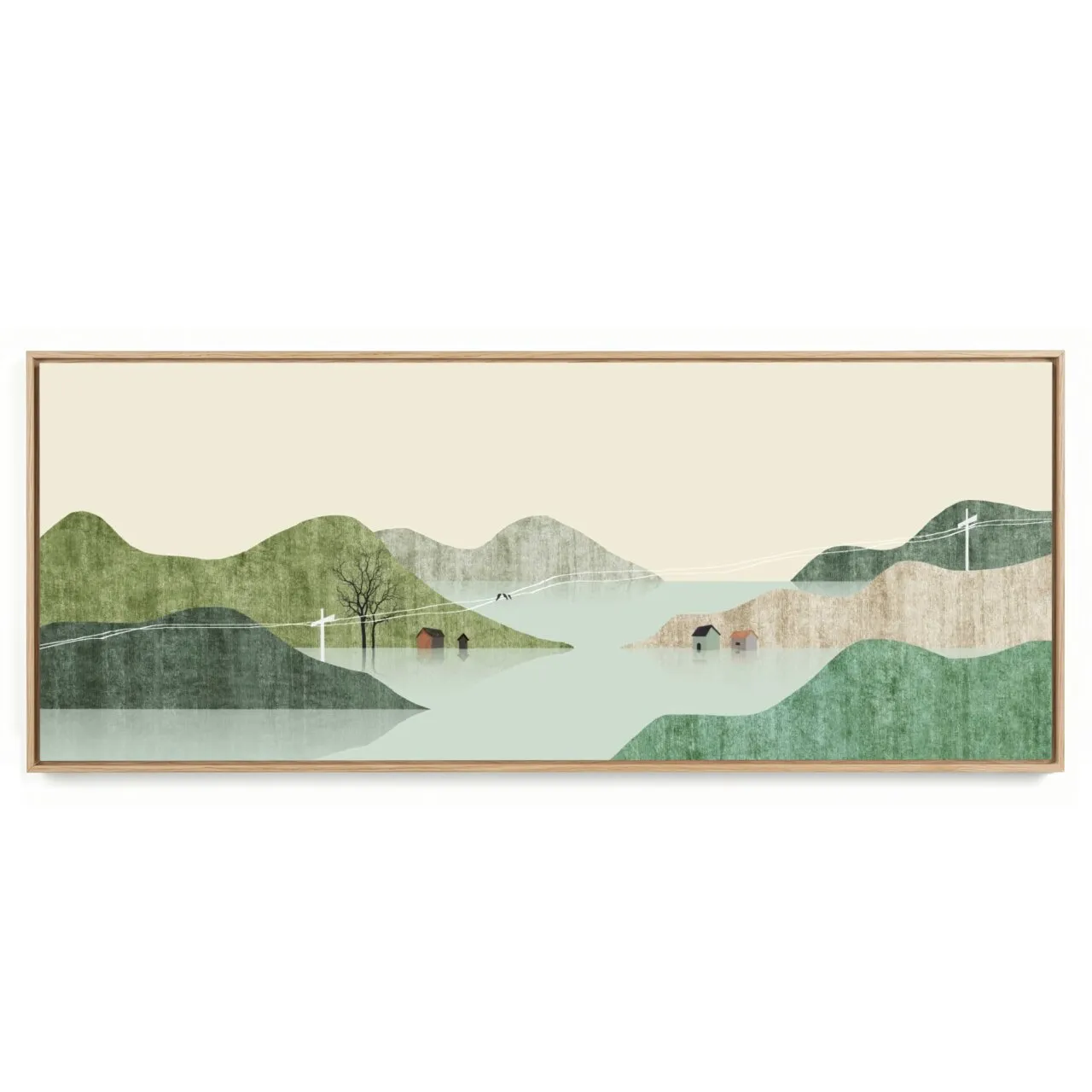 Quadro Decorativo Panorâmico Paisagem Minimalista IV