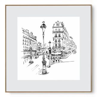 Quadro Decorativo Paris Traço II
