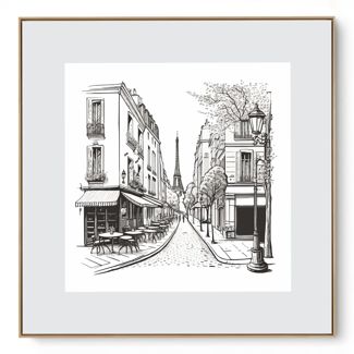 Quadro Decorativo Paris Traço III