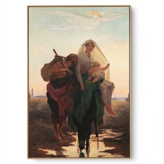 Quadro Decorativo Reprodução Pintores Almeida Junior - Fuga Para O Egito