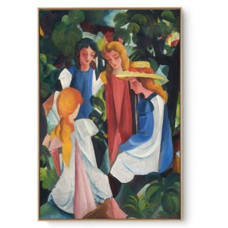 Quadro Decorativo Reprodução Pintores - August Macke - Four Girls