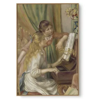 Quadro Decorativo Reprodução Pintores Renoir - Meninas no Piano
