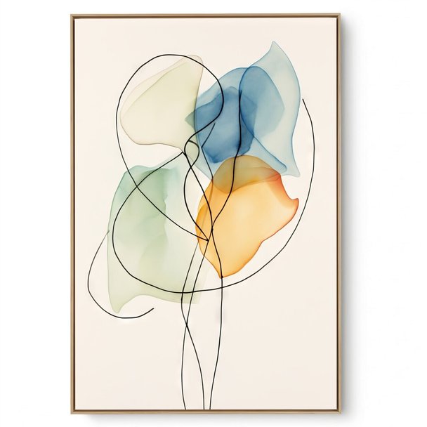 Quadro Decorativo Rosa Aquarela I