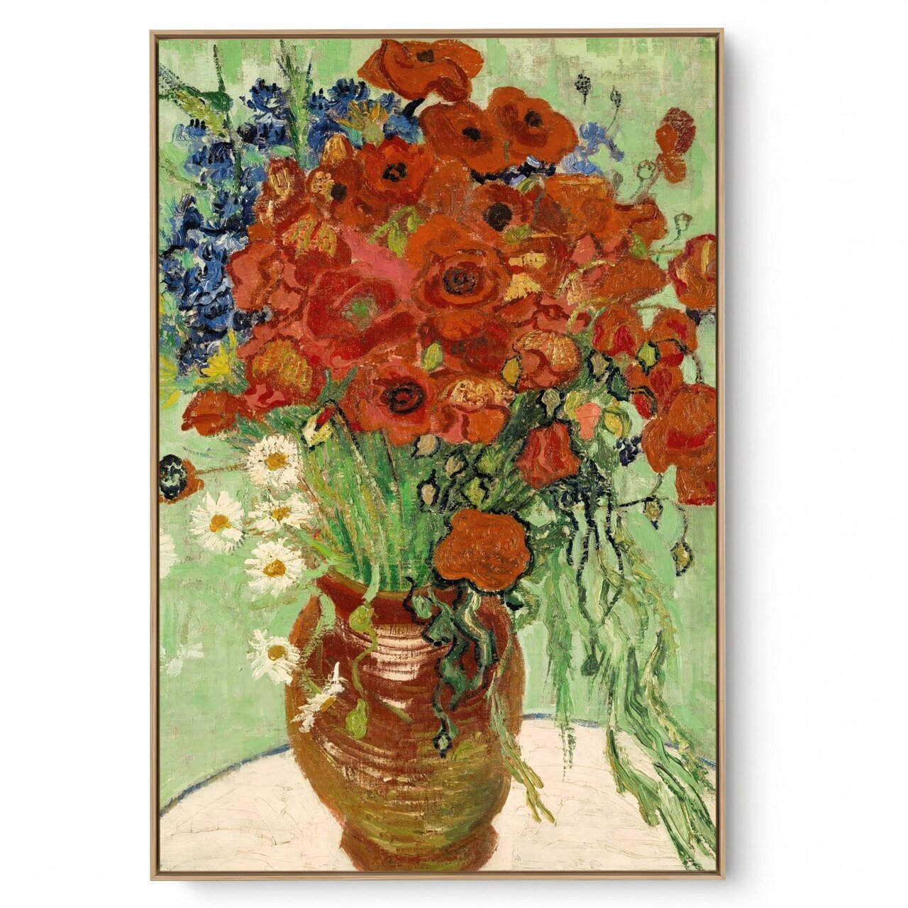 Quadro Decorativo Reprodução de Pintores - Van Gogh - Vase With Daisies and Poppies