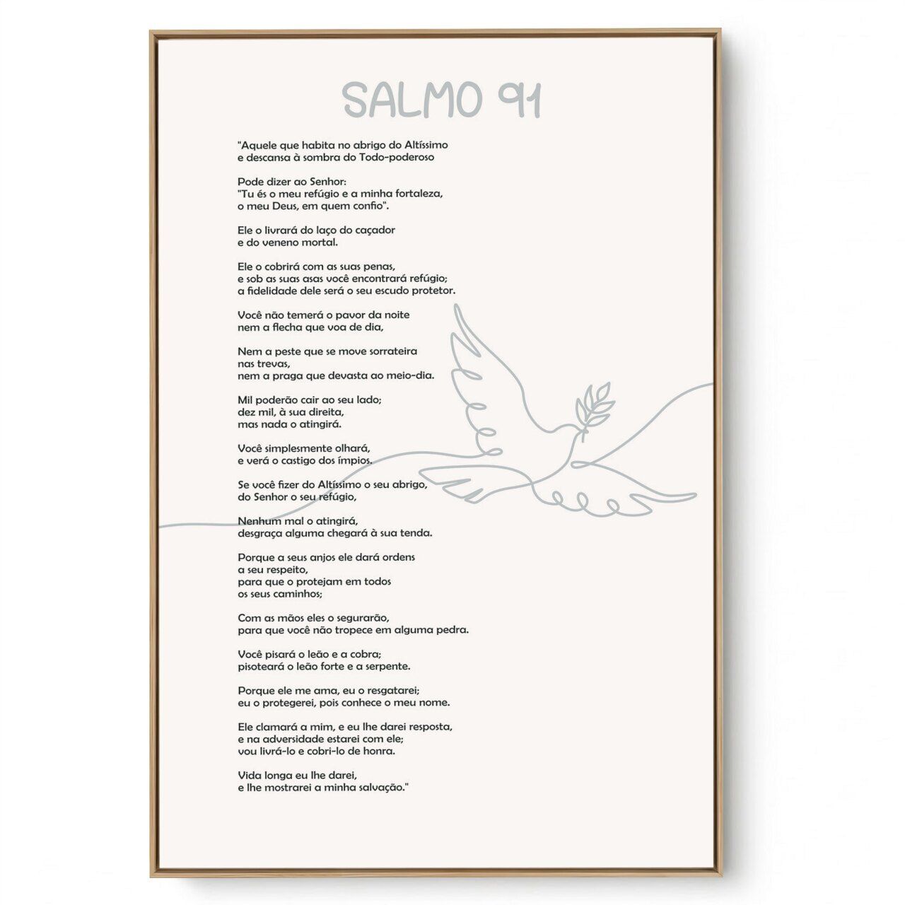 Quadro Decorativo Salmo 91 I